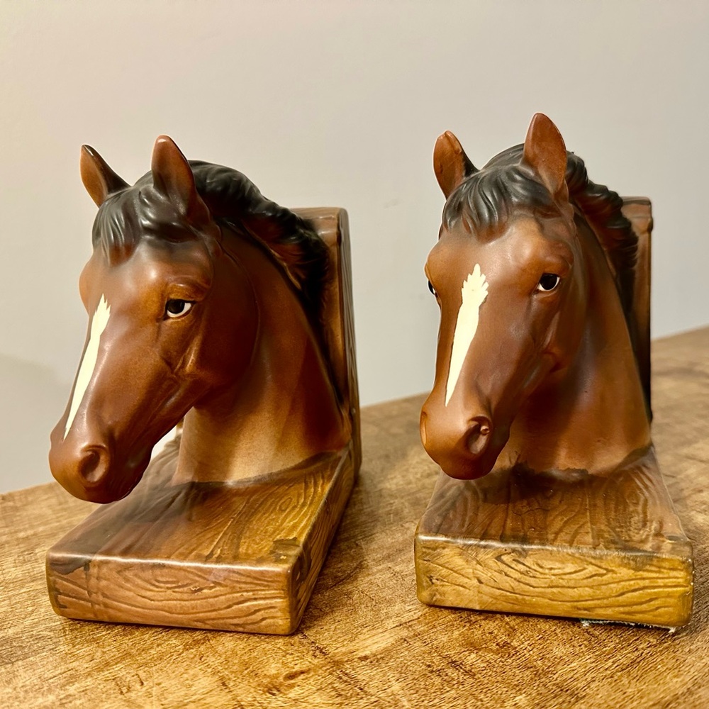 Vintage Lefton Horse Book Ends